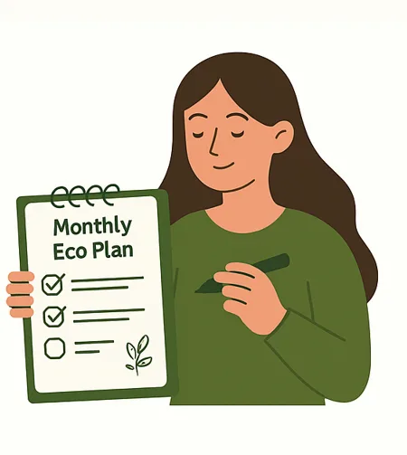 Checklist-style steps guiding users through the Earthlyours Eco Journey signup process