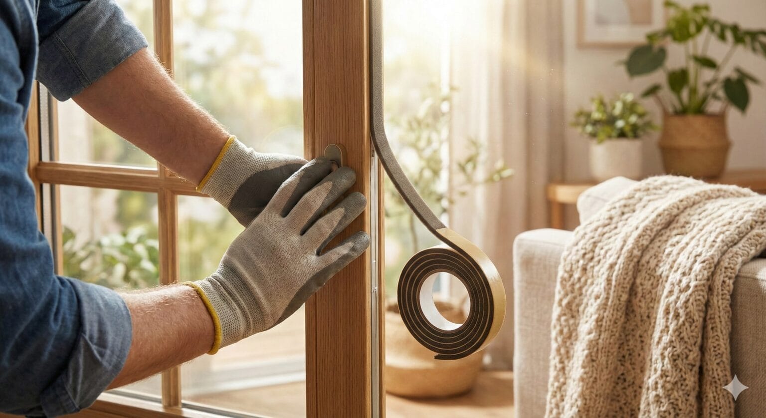 Sealing window gaps to prevent air leaks
